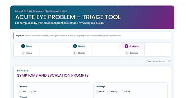 Illustration introducing the acute eye problem triage tool